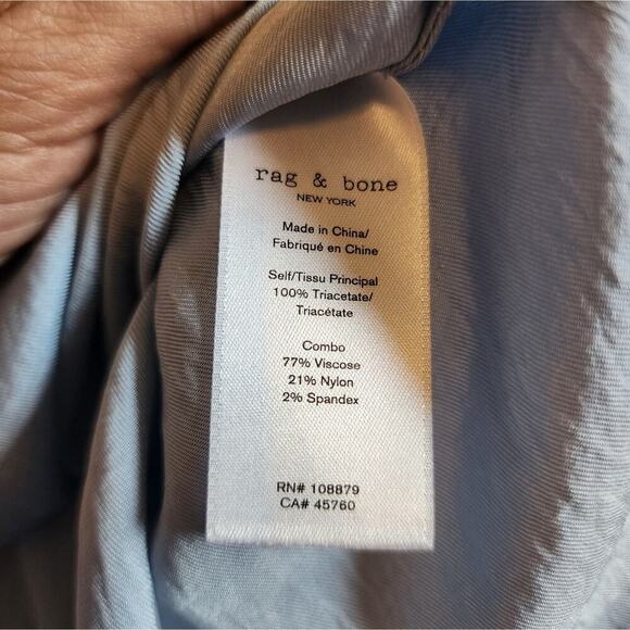 RAG & BONE BLUE AIDEN SHORT SLEEVE BLOUSE SIZE SMALL - Picture 8 of 8